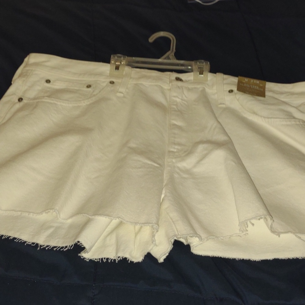 Madewell white relaxed fit denim shorts size 20W